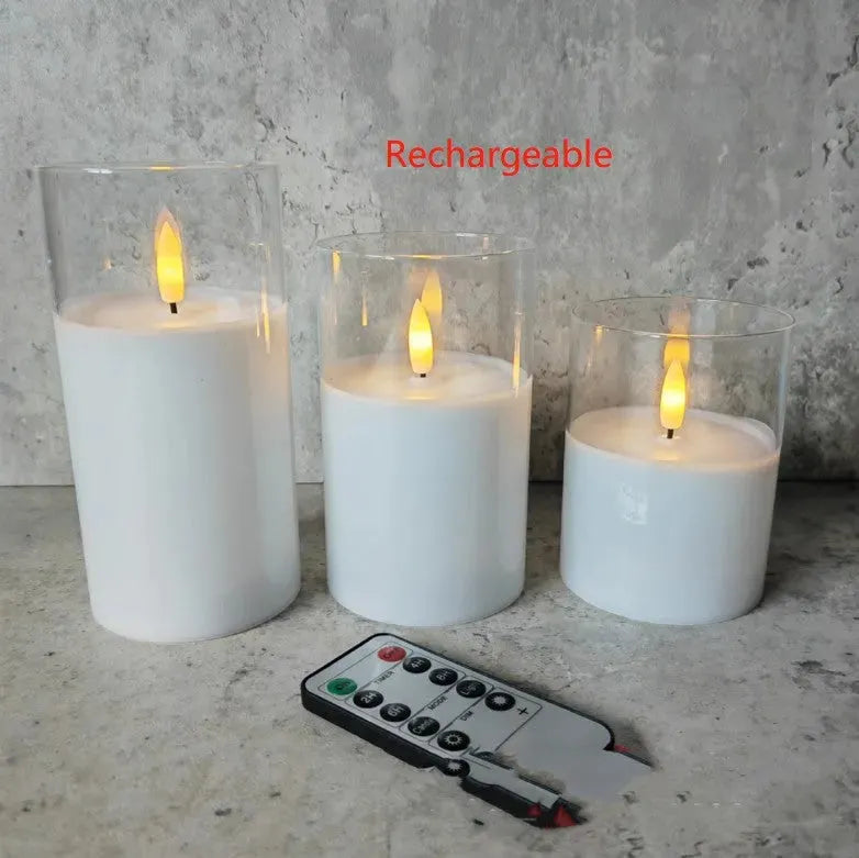 Electroplated Glass LED Electronic Candle Lights Wholesale Rechargeable - Bellarte Enchanté Electroplated Glass LED Electronic Candle Lights Wholesale Rechargeable
